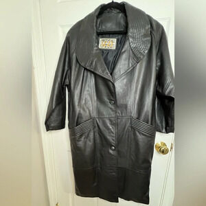 Izzi Vintage Leather Trench Coat